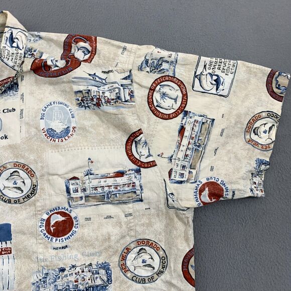 Hook & Tackle Reverse Print Fishing Shirt XL Bahamas Virgin Islands - Picture 4 of 16